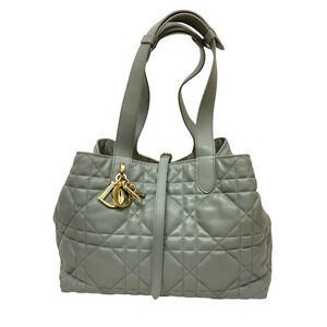 Christian Dior Toujours Handbag Leather Gray